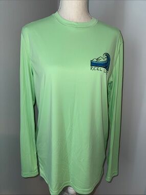 Reel Life Men’s Long-Sleeve Swim Top in Light Green